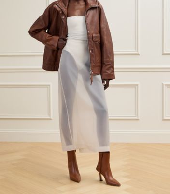 Stuart Weitzman,VINNIE ZIP BOOTIE 85,,Shoe on tall model