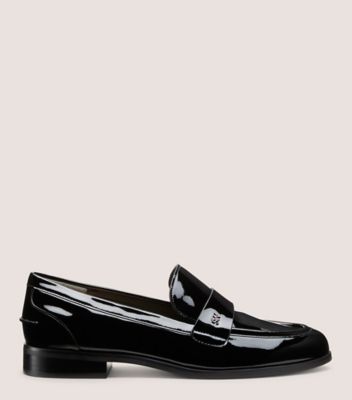 Stuart Weitzman,OWEN LOAFER,Rubber,Loafer,Flats,Penny Loafer,Casual,White,Front View