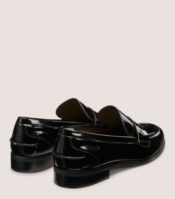 Stuart Weitzman,OWEN LOAFER,Rubber,Loafer,Flats,Penny Loafer,Casual,White,Back View