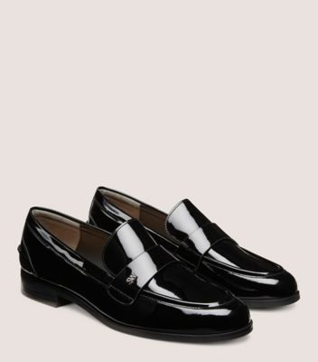 Stuart Weitzman,OWEN LOAFER,Rubber,Loafer,Flats,Penny Loafer,Casual,White,Angle View