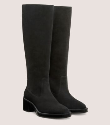 Stuart Weitzman,KAIA KNEE-HIGH BOOT,Boots,Pull Tab,Day Party,Black,Angle View