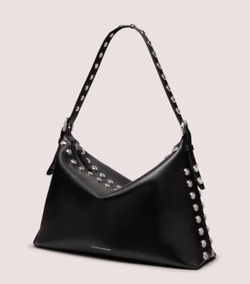 Stuart Weitzman,STUART STUD SHOULDER BAG,,Side View