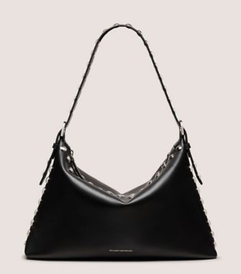 Stuart Weitzman,STUART STUD SHOULDER BAG,,Front View