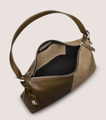 Stuart Weitzman,STUART 5050 SHOULDER BAG,Cotton,Shoulder Bag,Metal,Logo,Casual,