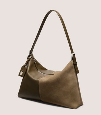 Stuart Weitzman,STUART 5050 SHOULDER BAG,Cotton,Shoulder Bag,Metal,Logo,Casual,,Side View