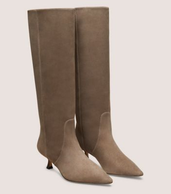 Stuart Weitzman,BOTTE NAOMI 50,Boot,Suède,Pierre,Angle View