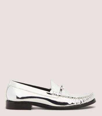 Stuart Weitzman,LOTTIE BOW LOAFER,White,Front View