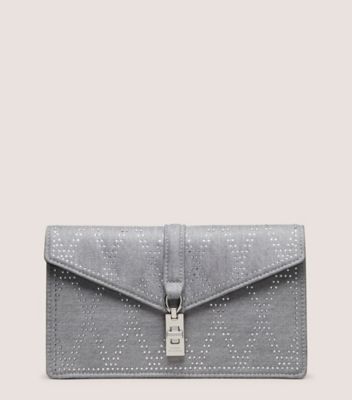 Stuart Weitzman,MILAN SHINE CLUTCH,,Front View