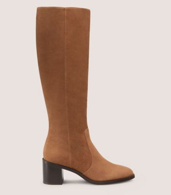 Stuart Weitzman,Boot,SUÈDE SPORT/SUPERPOSÉ,Kaki Et Brun Foncé,Front View