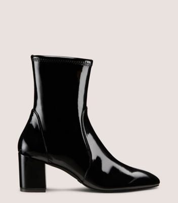 Stuart Weitzman,Bootie,Vinyle extensible,Noir,Front View