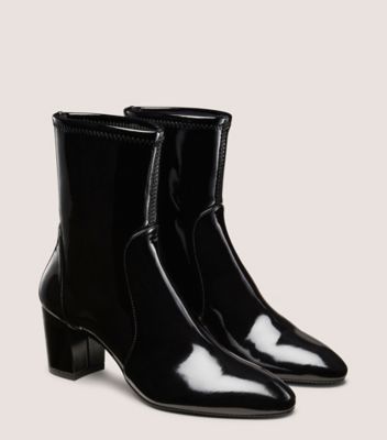 Stuart Weitzman,Bootie,Vinyle extensible,Noir,Angle View