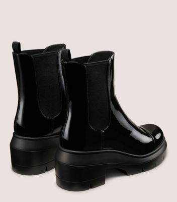 Stuart Weitzman,Bootie,Cuir verni,Noir