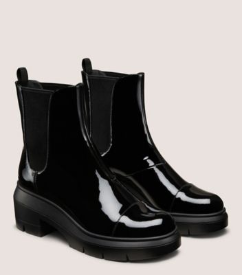 Stuart Weitzman,Bootie,Cuir verni,Noir