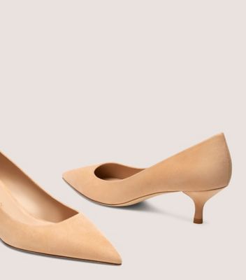 Stuart Weitzman,ESCARPIN STUART POWER 50,Pump,Suède,Beige Adobe,Detailed View