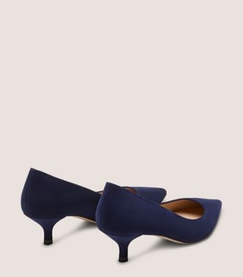 Stuart Weitzman,STUART POWER 50,Rubber,Suede,Pumps,Foam,Flexible,Padded Insole,Work,,Back View