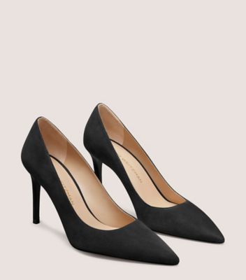 Stuart Weitzman,ESCARPIN STUART POWER 85,Pump,Suède,Noir,Angle View