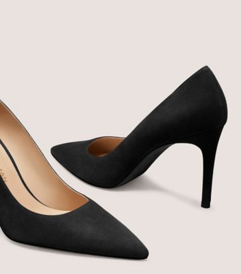 Stuart Weitzman,ESCARPIN STUART POWER 85,Pump,Suède,Noir,Detailed View