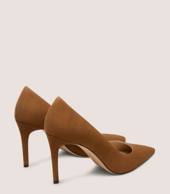 Stuart Weitzman,STUART POWER 85,Suede,Pumps,Foam,Flexible,Shock Absorbent,Work,,Back View