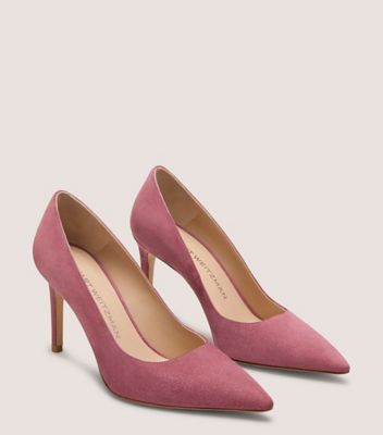 Stuart Weitzman,STUART POWER 85,Suede,Pumps,Foam,Flexible,Shock Absorbent,Work,,Angle View