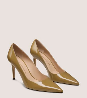 Stuart Weitzman,STUART POWER 85,Leather,Pumps,Foam,Flexible,Cocktail,Work,,Angle View
