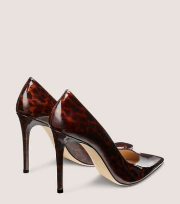 Stuart Weitzman,STUART POWER 100,Rubber,Leather,Pumps,Foam,Flexible,Cushioned,Cocktail,Formal,Multi Color,Back View