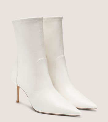 Stuart Weitzman,STUART POWER BOOTIE 75,Nappa Leather,Bootie,Foam,Day Party,White