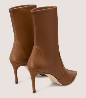 Stuart Weitzman,STUART POWER BOOTIE 75,Nappa Leather,Bootie,Foam,Day Party,,Back View