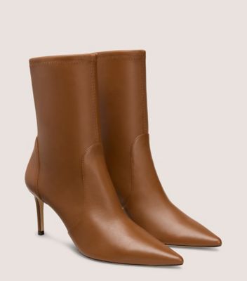 Stuart Weitzman,STUART POWER BOOTIE 75,Nappa Leather,Bootie,Foam,Day Party,,Angle View