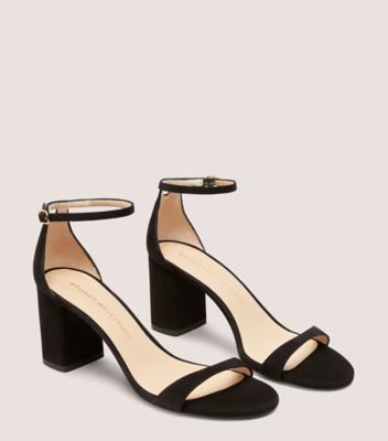 Stuart Weitzman,Sandal,Suède,Noir,Angle View