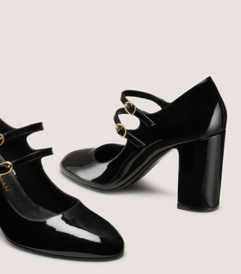 Stuart Weitzman,MARY JANE CHIC 85,Pump,Cuir verni,Noir,Detailed View
