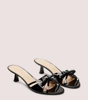 Stuart Weitzman,FELICITY SLIDE 50,Black,Angle View