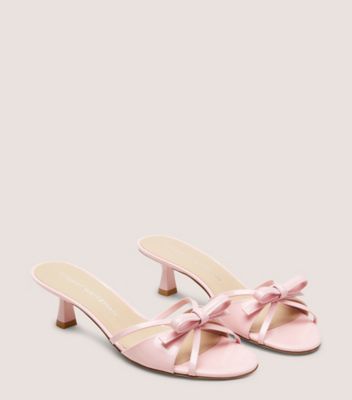 Stuart Weitzman,FELICITY SLIDE 50,Pink,Angle View