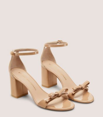 Stuart Weitzman,NUDIST FELICITY BLOCK 75,Beige,Angle View