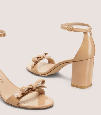 Stuart Weitzman,NUDIST FELICITY BLOCK 75,Beige,Detailed View