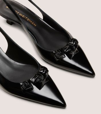 Stuart Weitzman,ESCARPIN À BRIDE ARRIÈRE STUART ROSIE 35,Pump,Spazzolato habillé,Noir,Top View