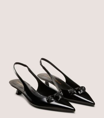 Stuart Weitzman,ESCARPIN À BRIDE ARRIÈRE STUART ROSIE 35,Pump,Spazzolato habillé,Noir,Angle View