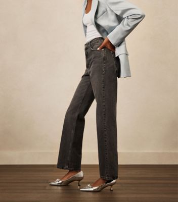 Stuart Weitzman,ESCARPIN STUART ROSIE 50,Pump,Cuir specchio,Argent,Shoe on tall model