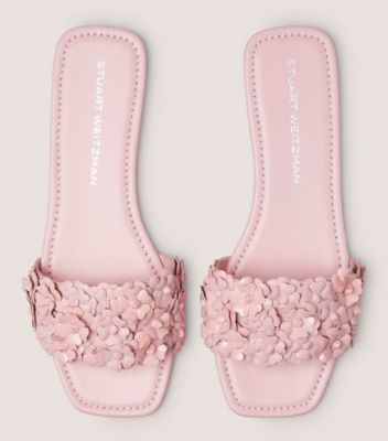 Stuart Weitzman,MEADOW SLIDE,Pink,Top View