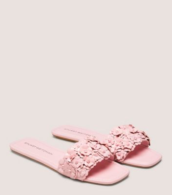 Stuart Weitzman,MEADOW SLIDE,Pink,Angle View