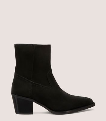 Stuart Weitzman,BOTTINE TATE,Bootie,Suède sport,Noir,Front View