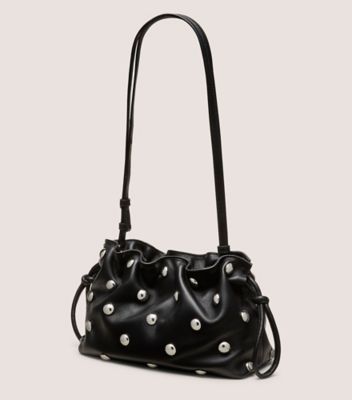 Stuart Weitzman,MIA MINI STUD BAG,Black,Side View