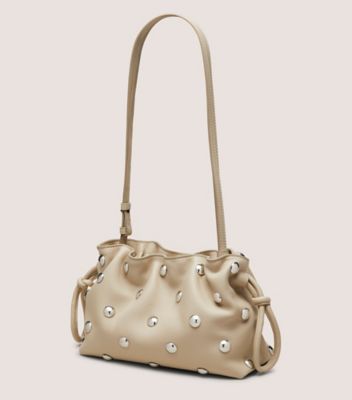 Stuart Weitzman,MIA MINI STUD BAG,Beige,Side View