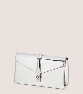 Stuart Weitzman,POSH LOVELETTER CLUTCH,White,Side View