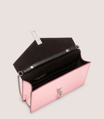 Stuart Weitzman,POSH LOVELETTER CLUTCH,Pink,Top View