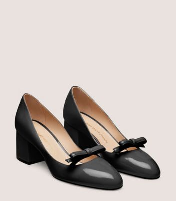 Stuart Weitzman,FELICITY BLOCK PUMP 60,Black,Back View