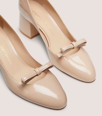 Stuart Weitzman,FELICITY BLOCK PUMP 60,Beige,Detailed View