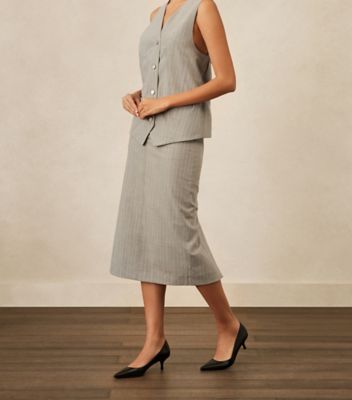 Stuart Weitzman,ESCARPIN STUART POWER 50,Pump,Cuir lisse,Noir,Shoe on tall model
