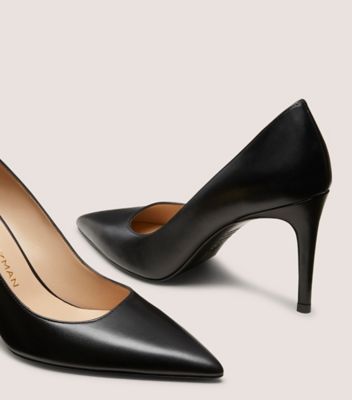 Stuart Weitzman,ESCARPIN STUART POWER 85,Pump,Cuir lisse,Noir,Detailed View