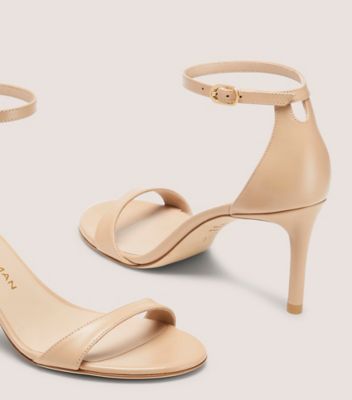 Stuart Weitzman,SANDALE NUDIST II 75,Sandal,Cuir lisse,Beige adobe,Detailed View