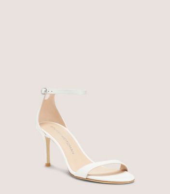 Stuart Weitzman,NUDIST II SANDAL 75,Leather,Sandals,Foam,Cushion Toe,Cushioned,Cocktail,Casual,Party,,Angle View